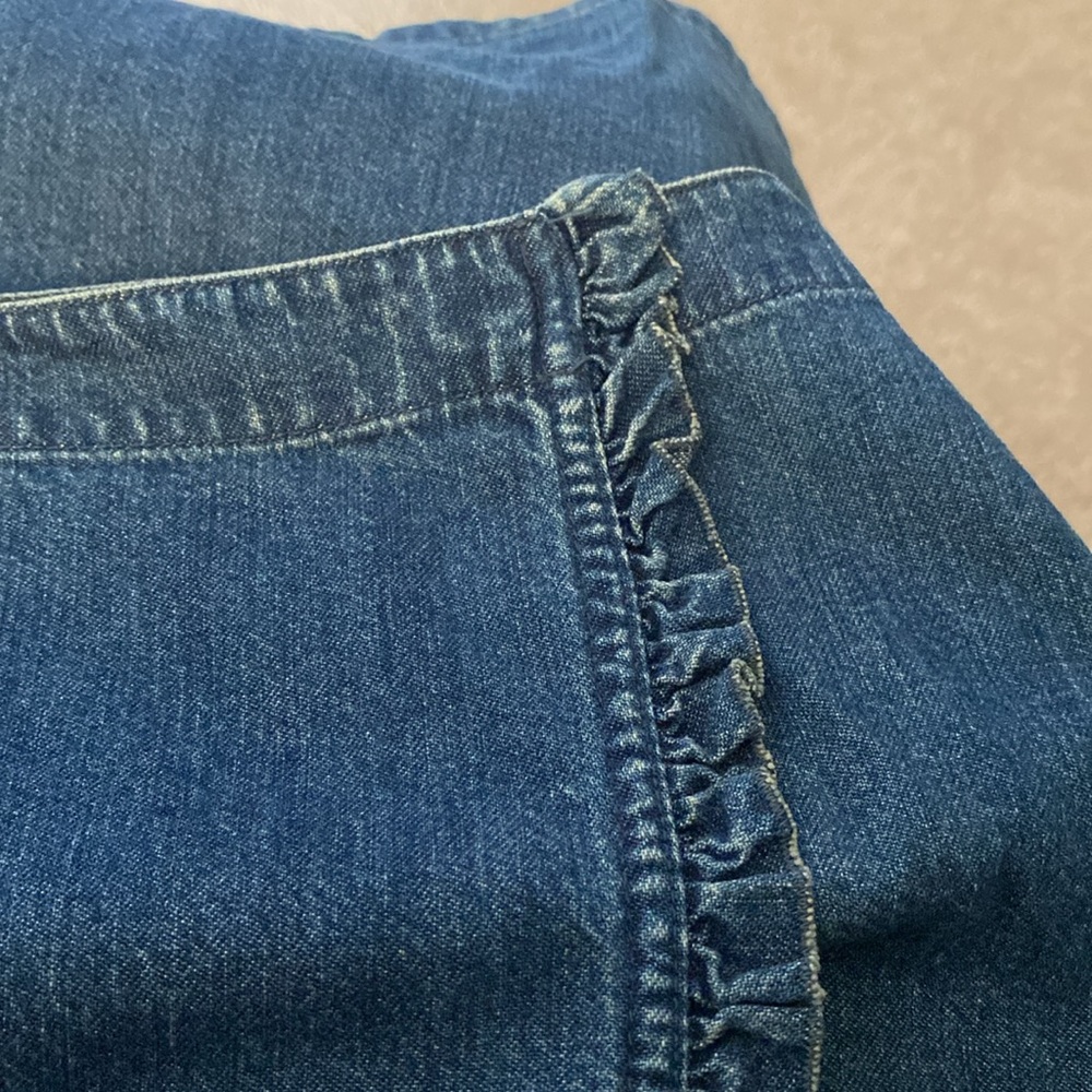 Liz Claiborne wrap denim skirt size 14, knee length - Picture 4 of 9